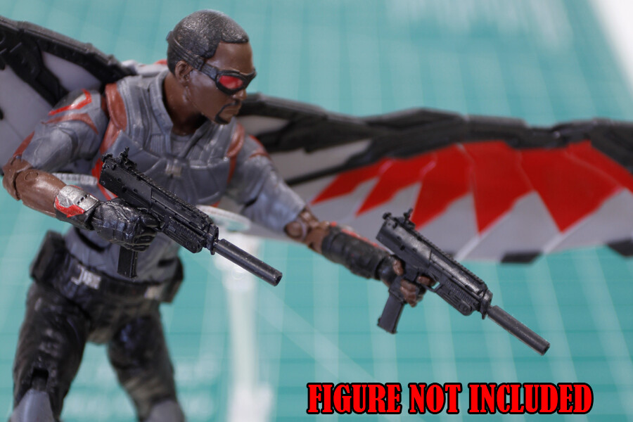 Custom Arsenal pack resin black cast 1:12 sub machine gun rifle