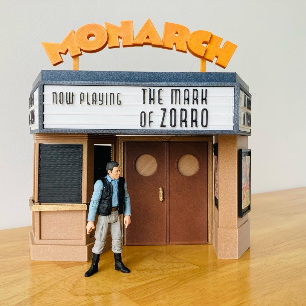 Monarch Theater diorama for 3.75 in (1:18 Scale) Figure