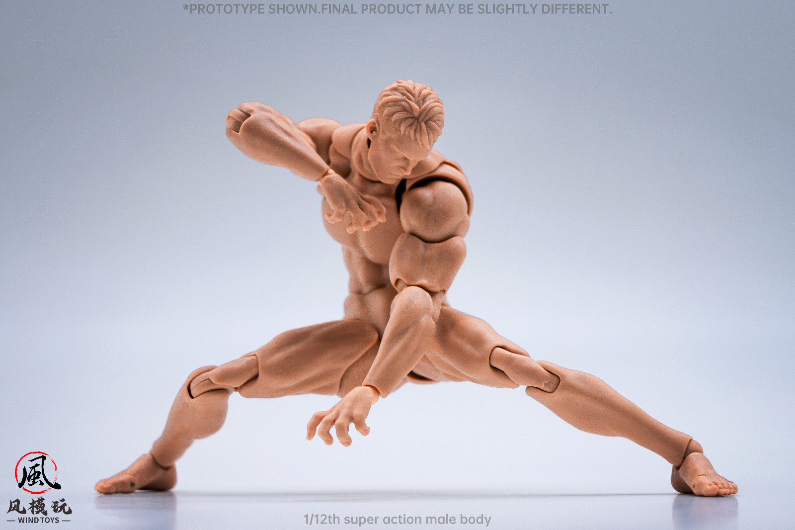 US Stock Wind Toys 1/12 Pale Skin Flexible Man Jointed 6″ Male Figure Head Body