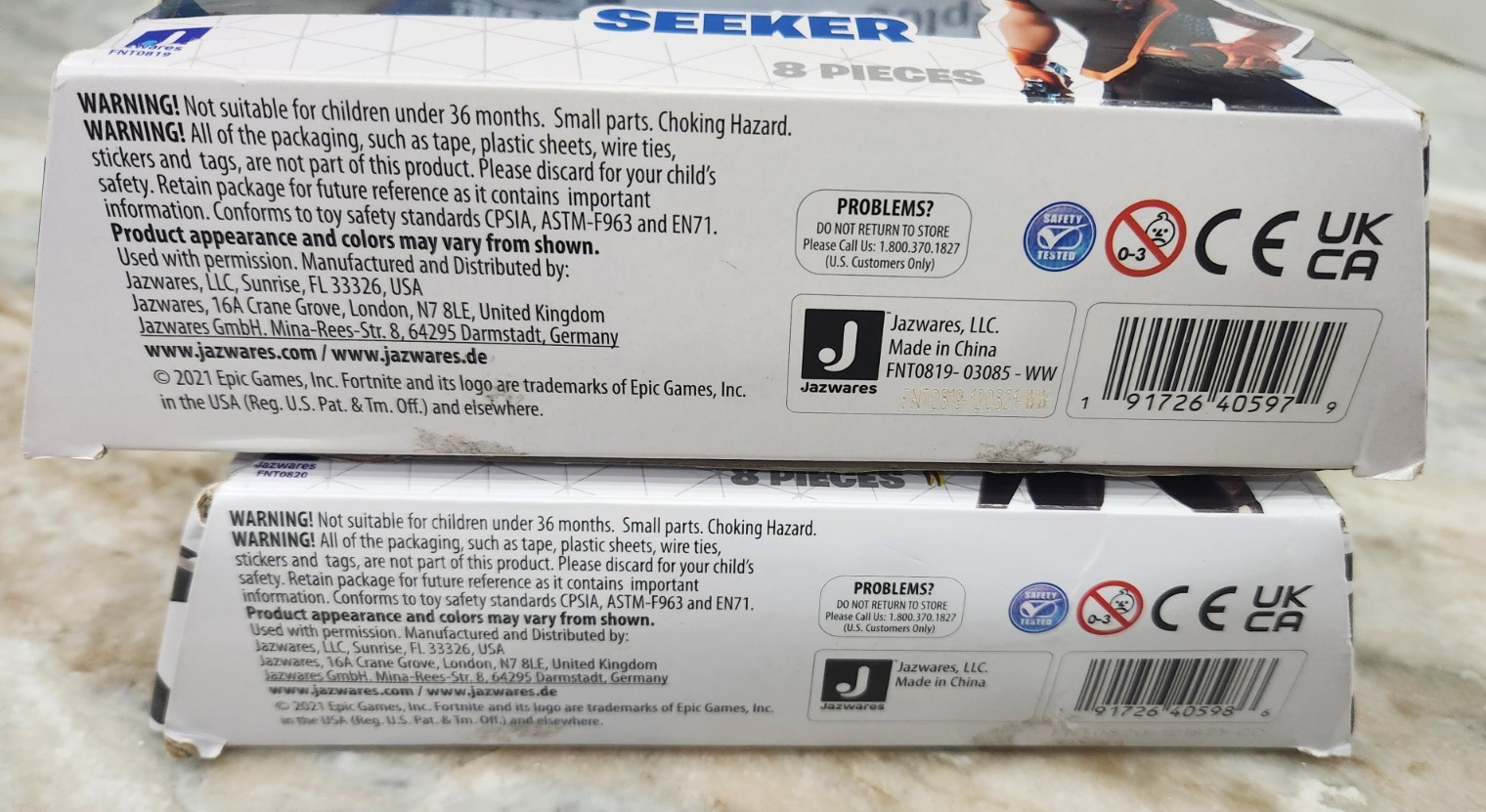 Fortnite Action figures Lot 2 Seeker & Sentinel (Dark) 8 piece w/ box Jazwares