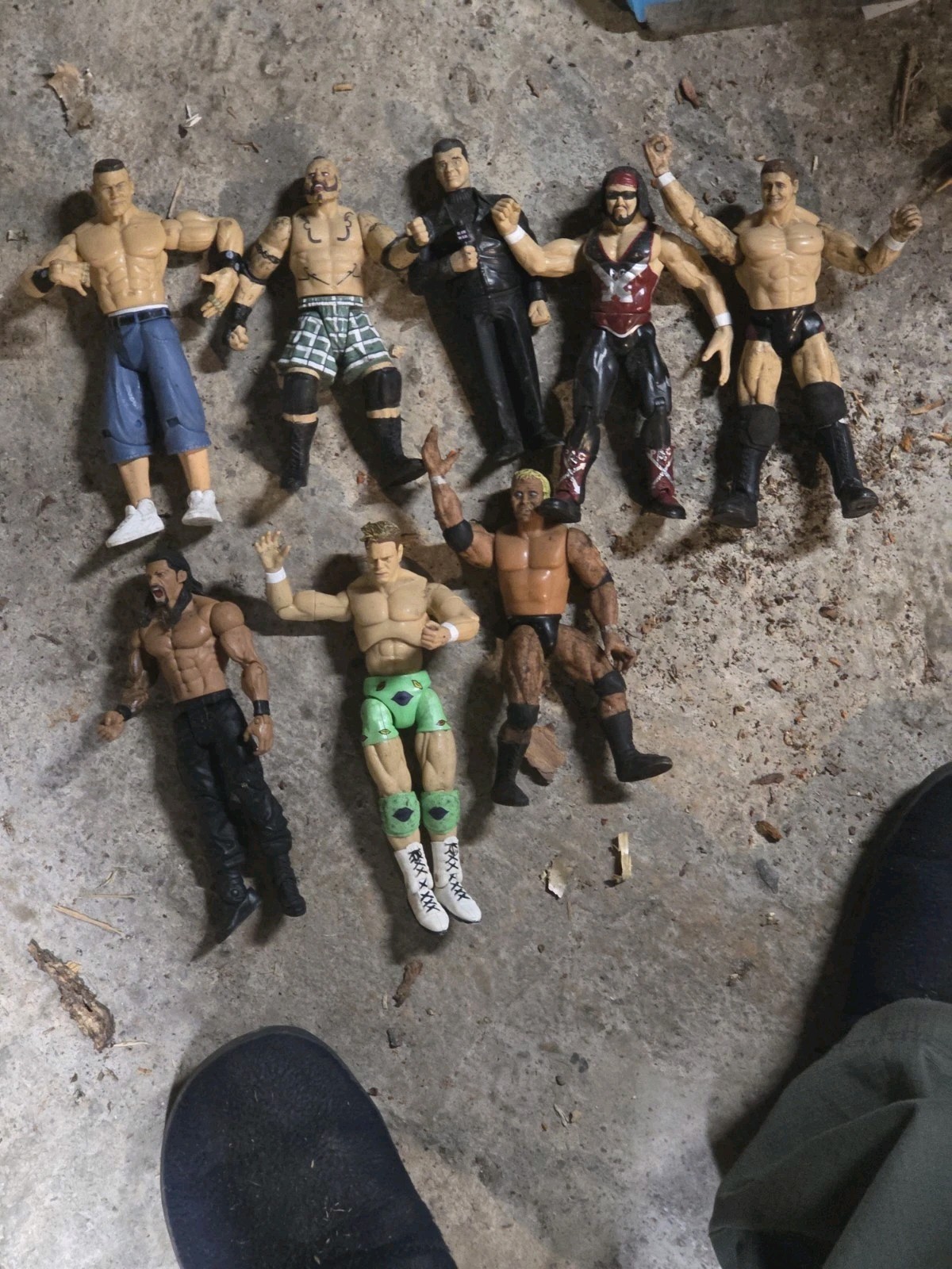 Lot Of 8 WWE WWF Wrestling Action Figure Various Years