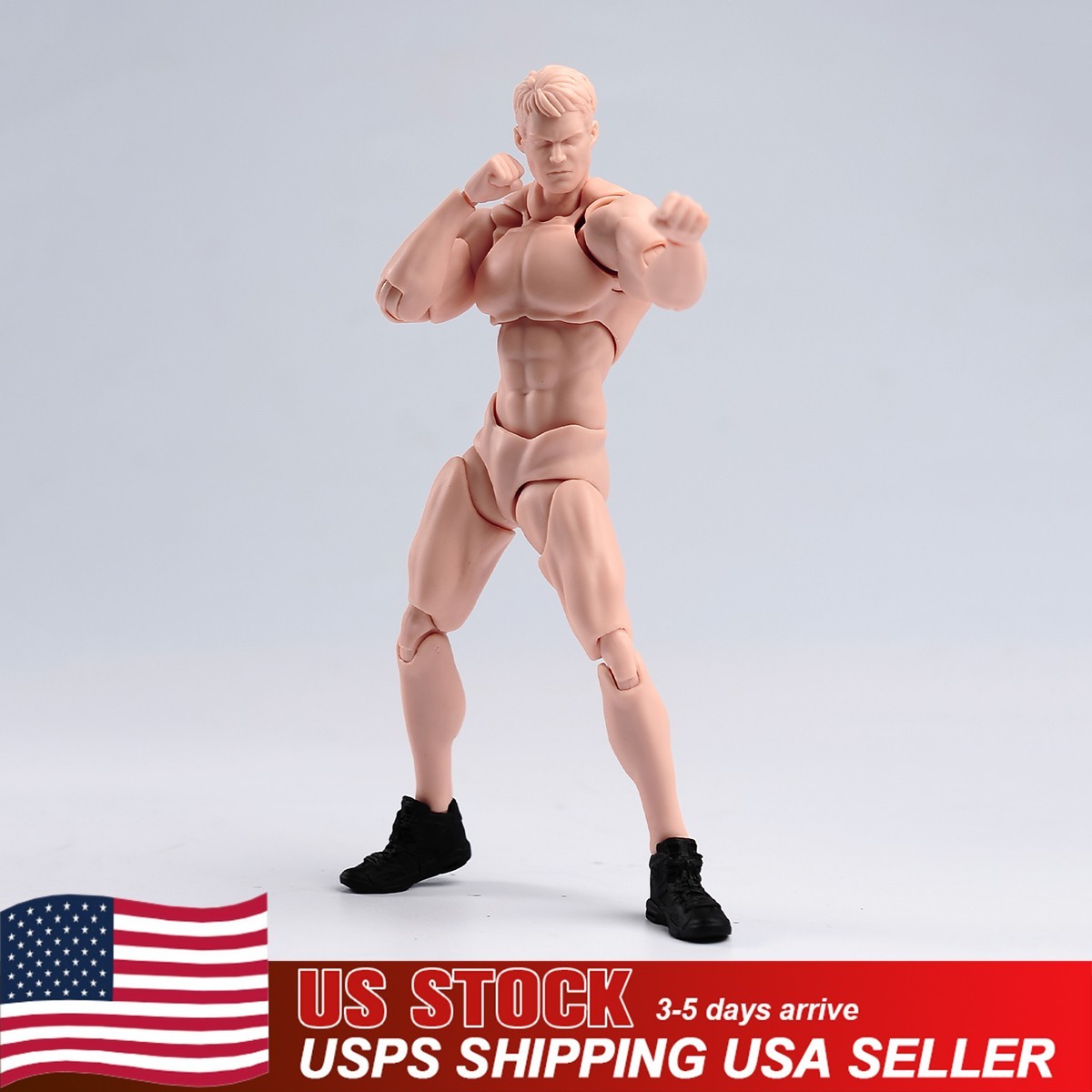 USA Wind Toys 1/12 Super Flexible Male White Skin Action Figure Body Model Toys
