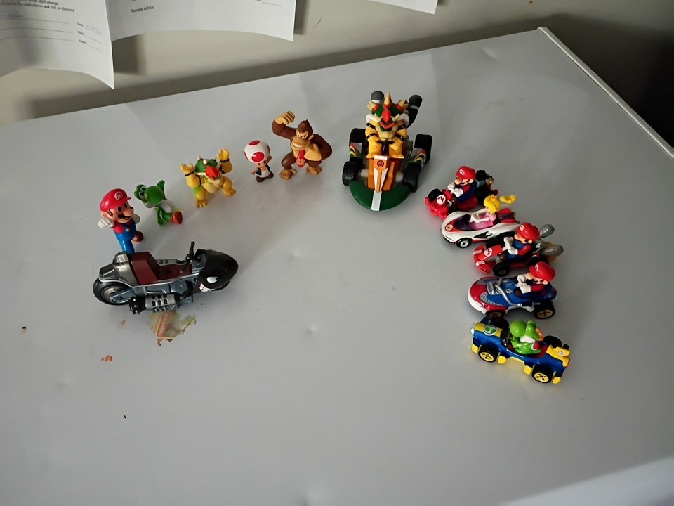 Super Mario Bros Figures & Hotwheels: Bowser, Mario, Yoshi, plus more