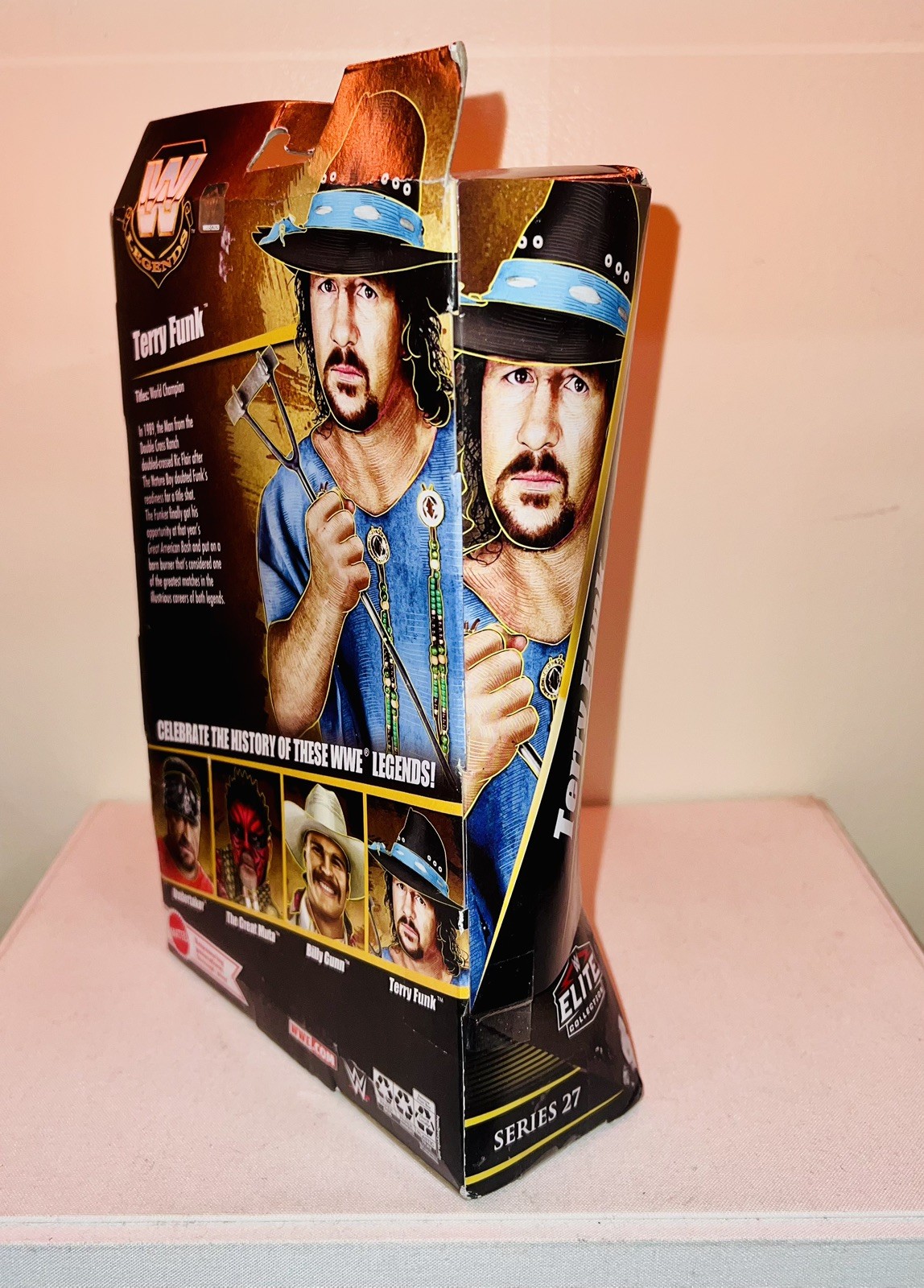 WWE Elite Legends Terry Funk Action Figure & Accessories, Series 27 6-inch Co…