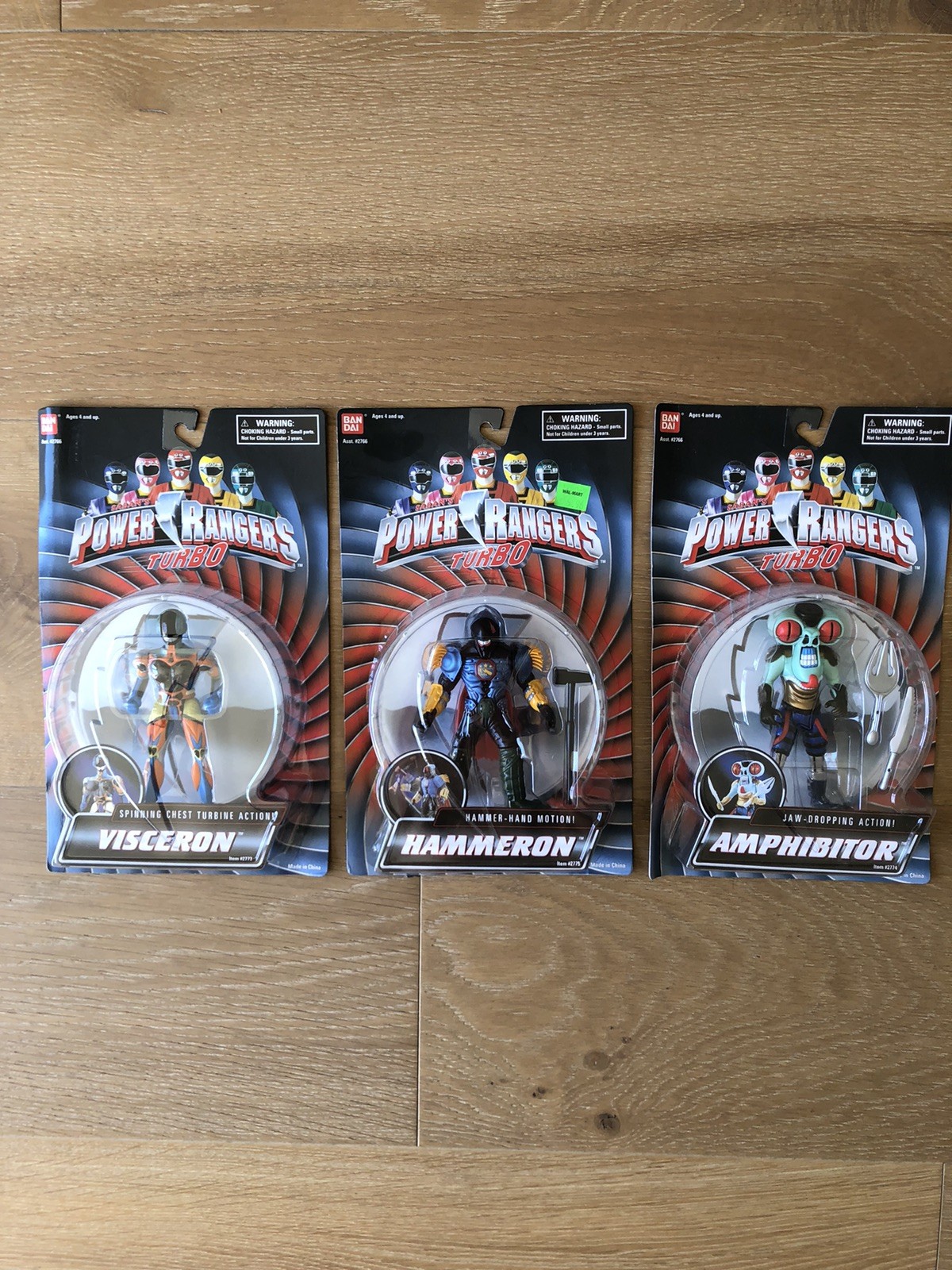 Bandai Power Rangers Turbo Villians Action Figures Set Of 3-1997 Unopened