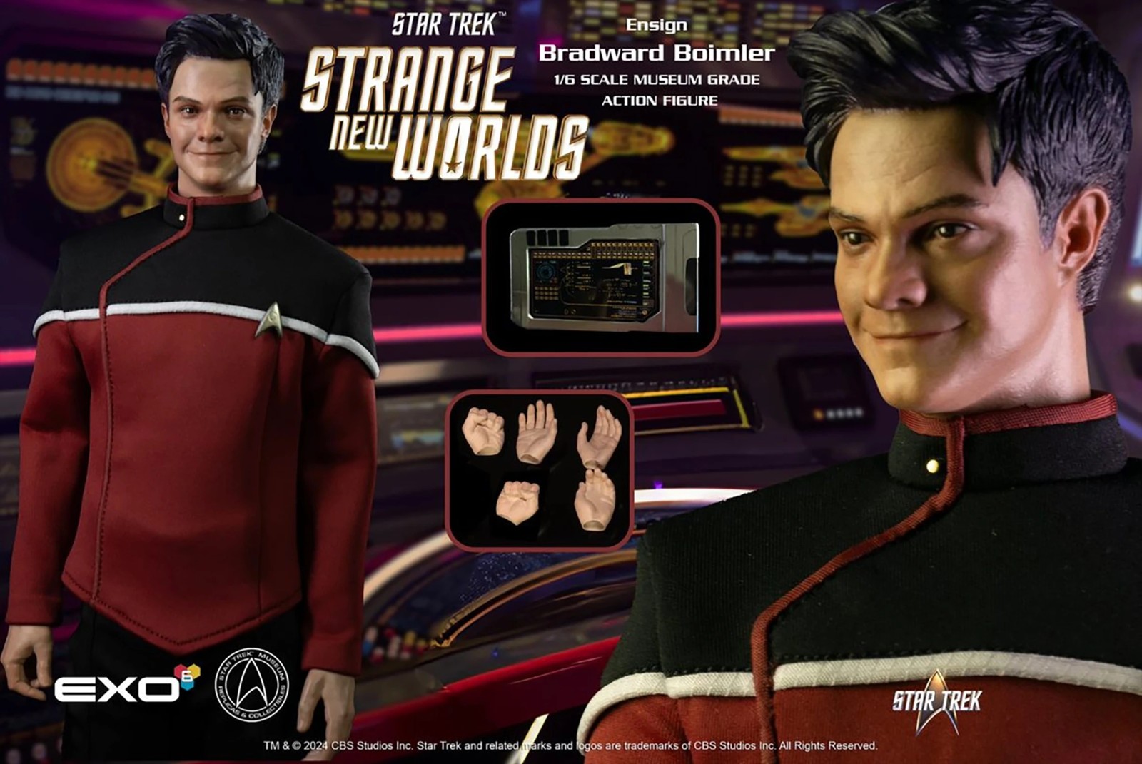 EXO-6 Star Trek: SNW Ensign Bradward Boimler 1/6 Scale 12″ Figure In Stock