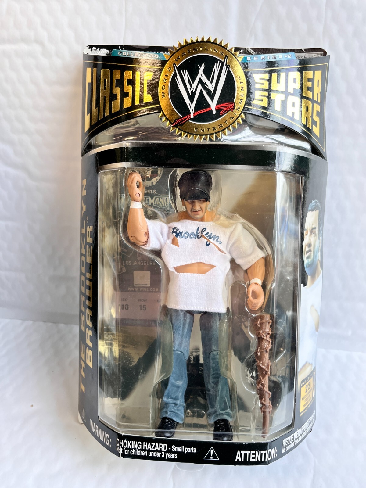 WWE WWF BROOKLYN BRAWLER CLASSIC SUPERSTARS SERIES 12 JAKKS WRESTLING TOY FIGURE