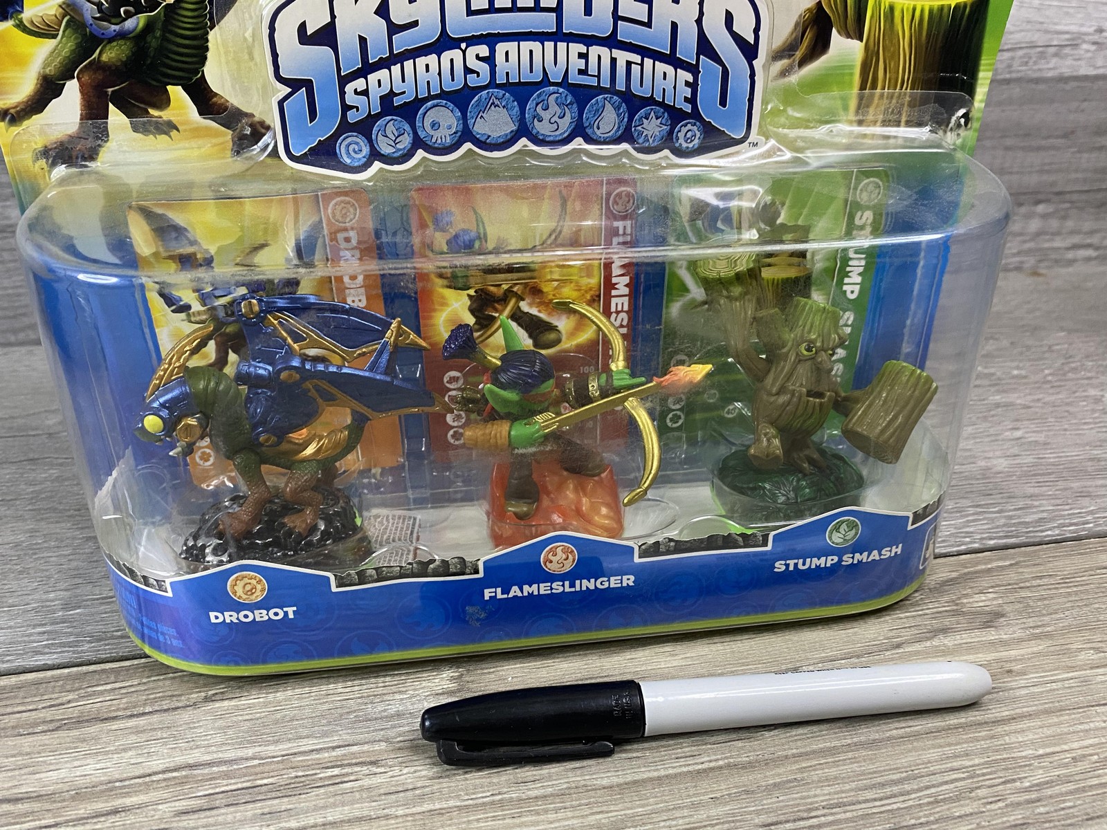 Skylanders Spyro’s Adventure Drobot Flameslinger Stump Smash Figures New Sealed