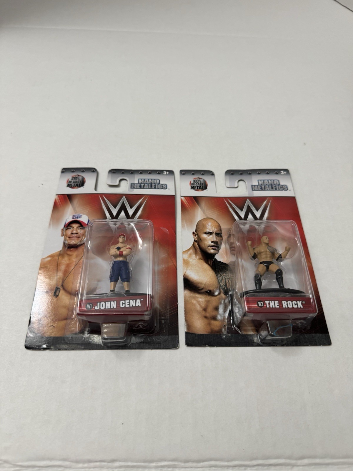 Nano MetalFigs WWE 2-Pack John Cena And The Rock Die Cast Figures