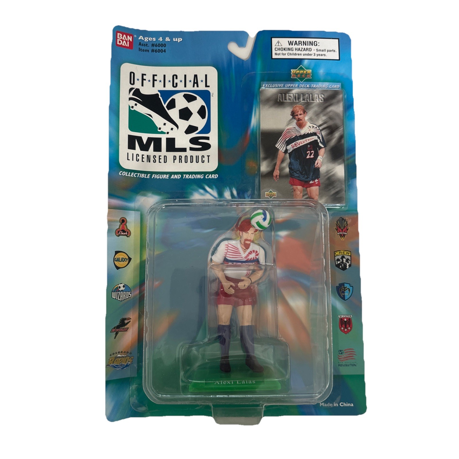 Lot of 10 Bandai Soccer 1996 Action Figures with Player Card Soccer Players New