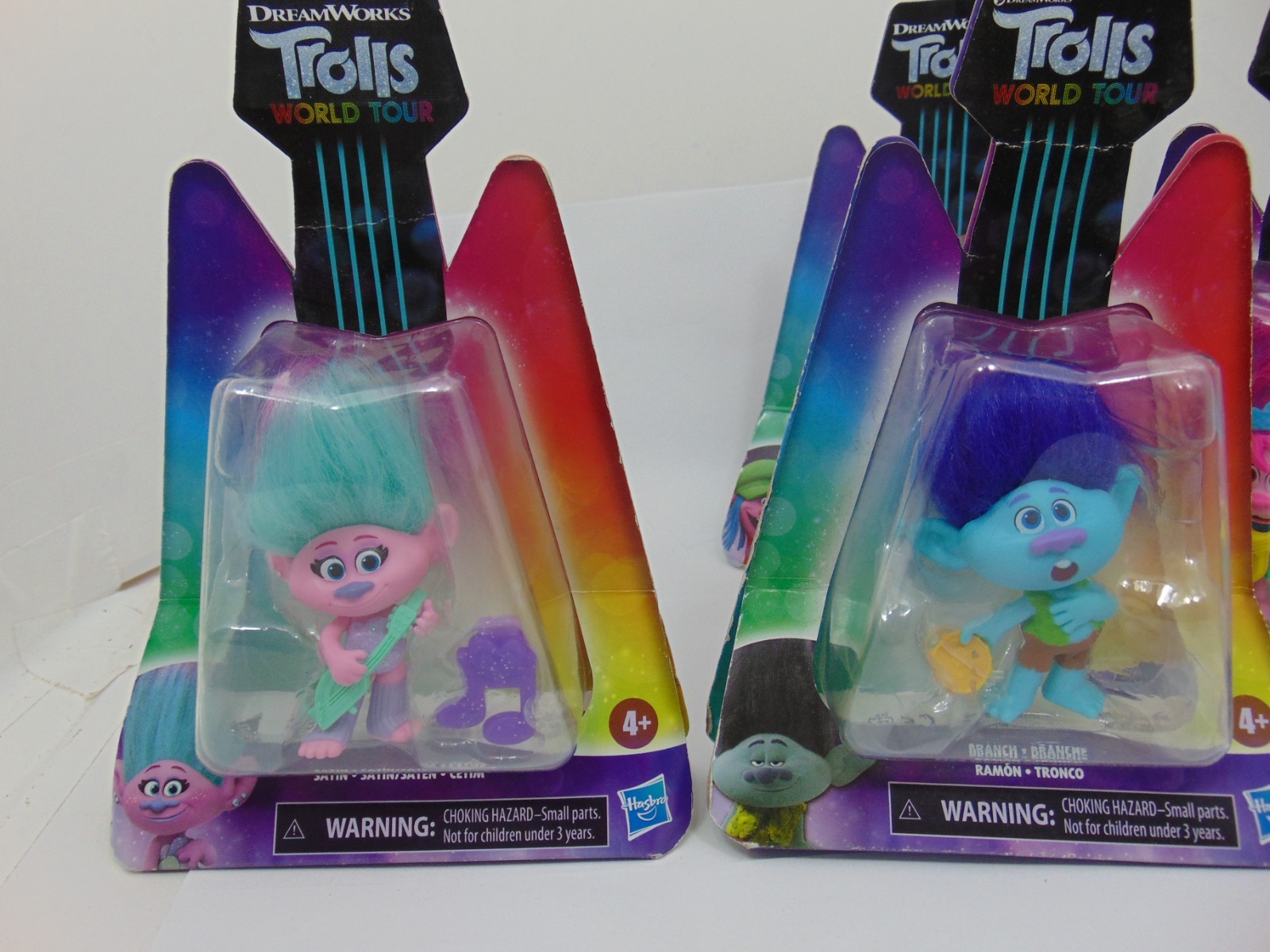 Lot of 4, DreamWorks Troll Figures 1 World Tour Diamond