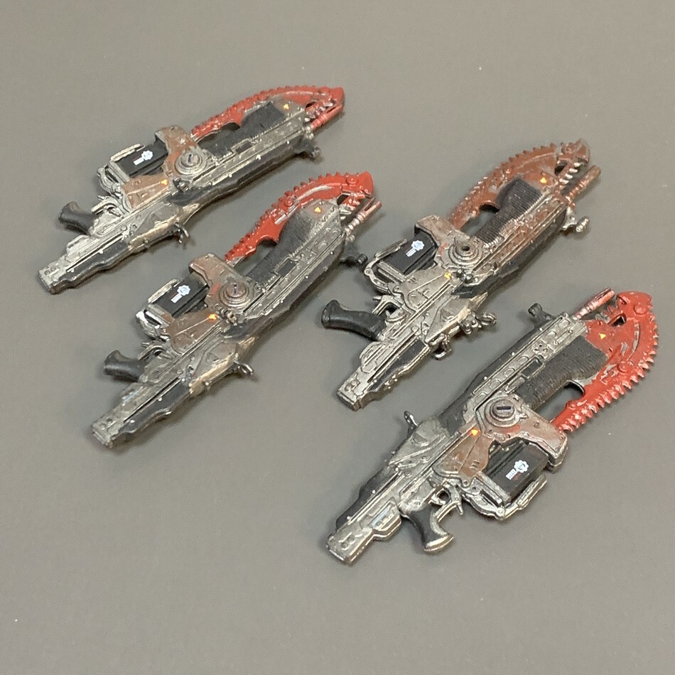Lot of 4 pcs Weapons accessories for 7” Gears Of War Action Figure Rare Toy kid