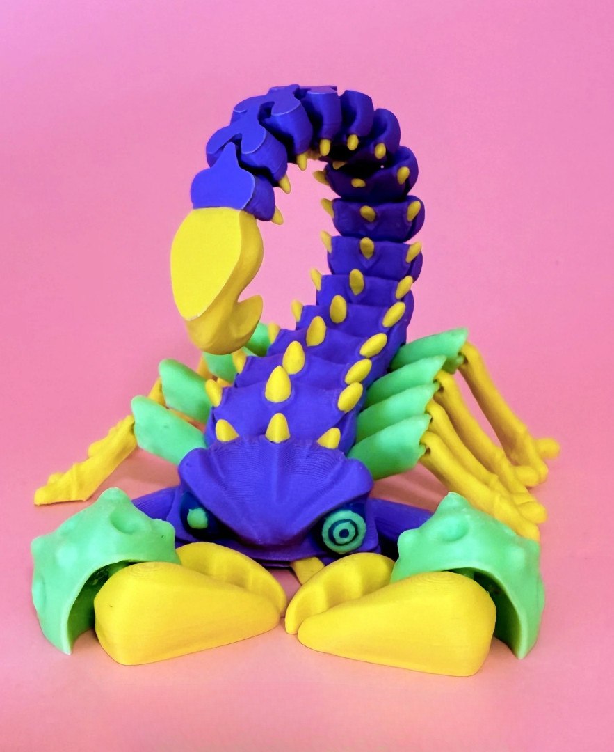Articulated Scorpion, Flexi Fidget Toy, 3D Printed