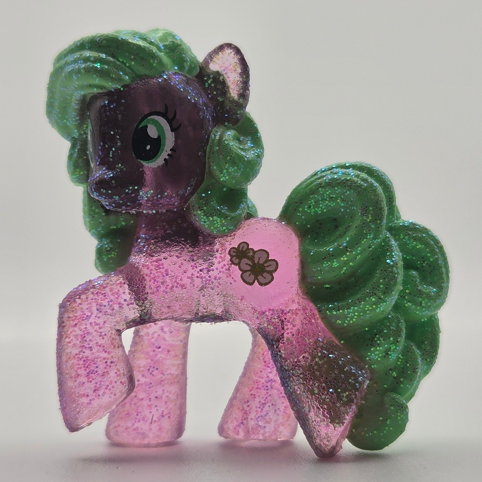 My Little Pony Lily Blossom Mini Figure 2″ Pink Green Good Condition