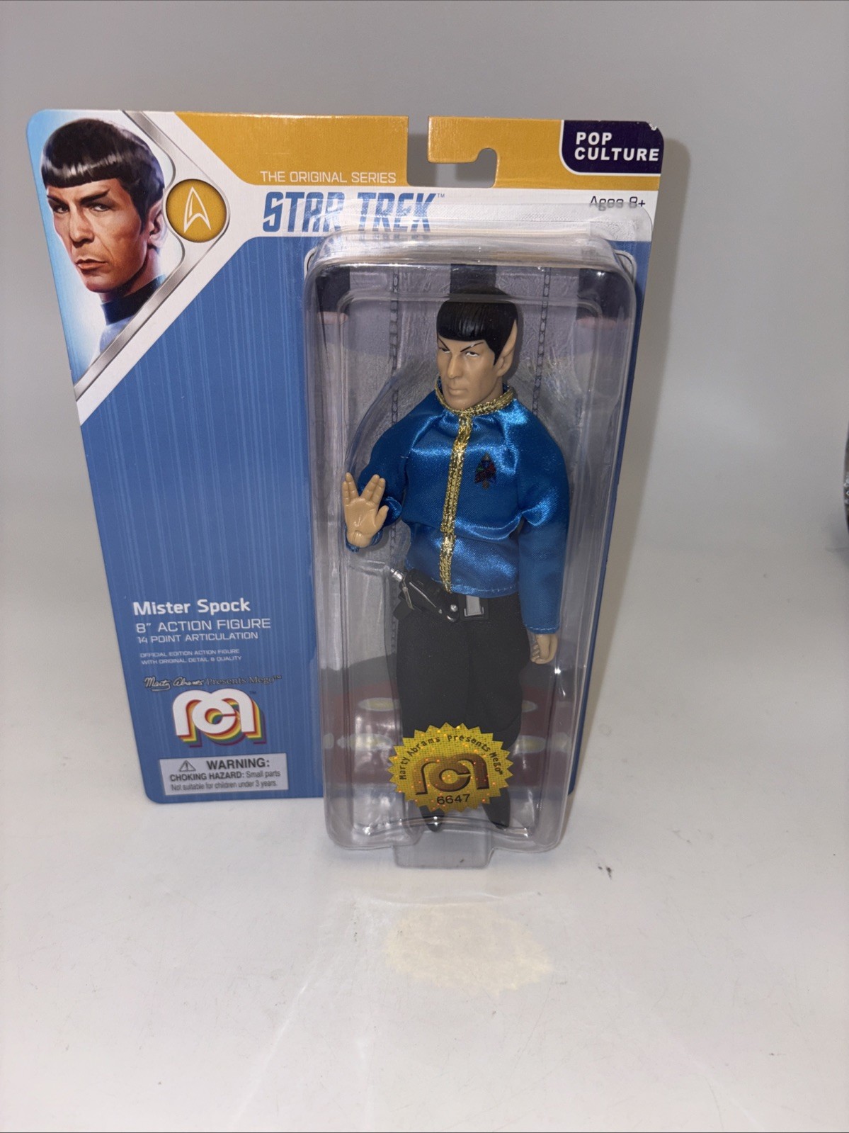 Star Trek Mego 8-Inch Retro MISTER SPOCK Action Figure 2018 NEW Loose Read