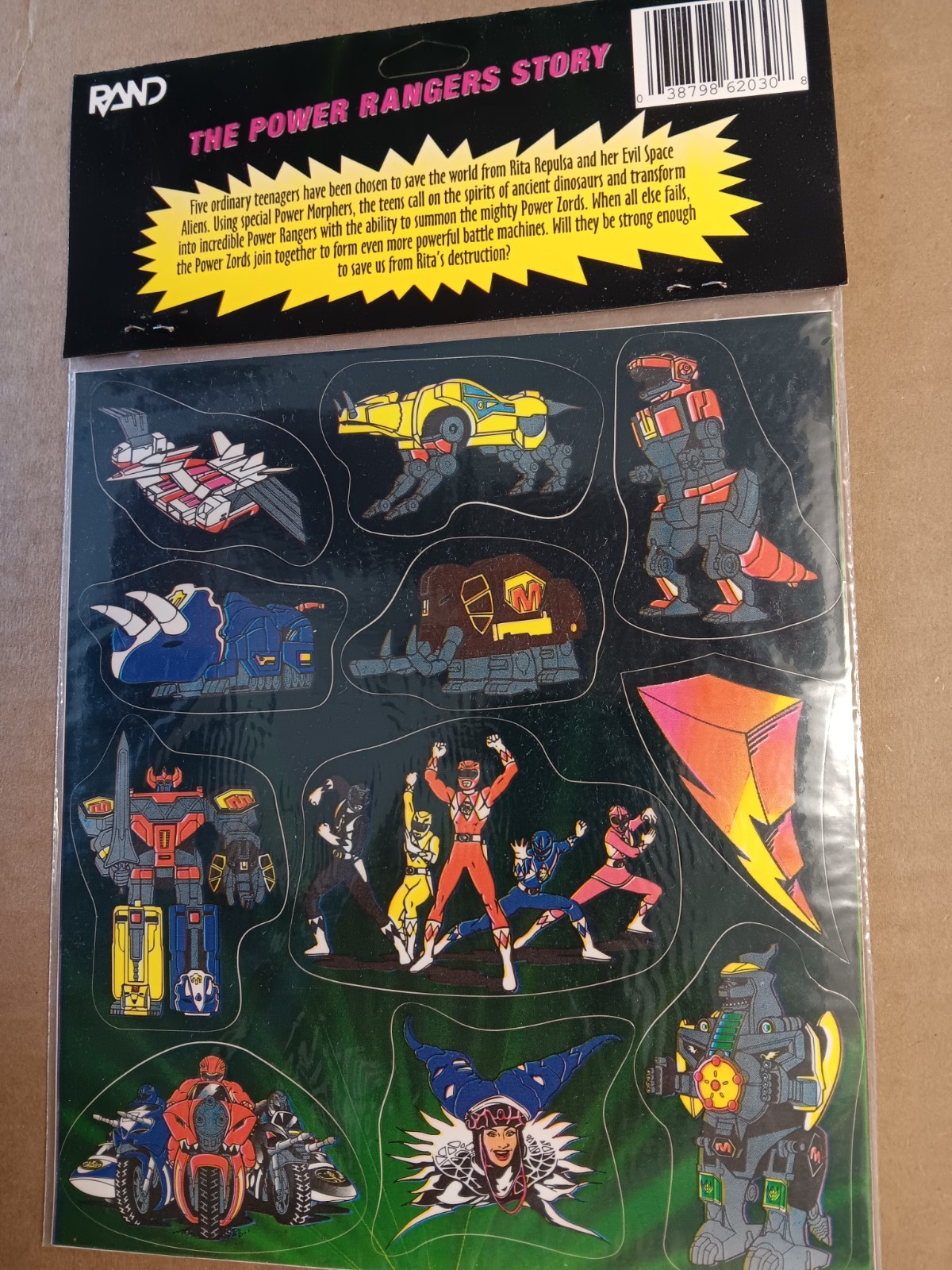 New Vintage Bananas In Pajamas 24 Power Rangers 24 Pc Decal Pack 48 Stickers New