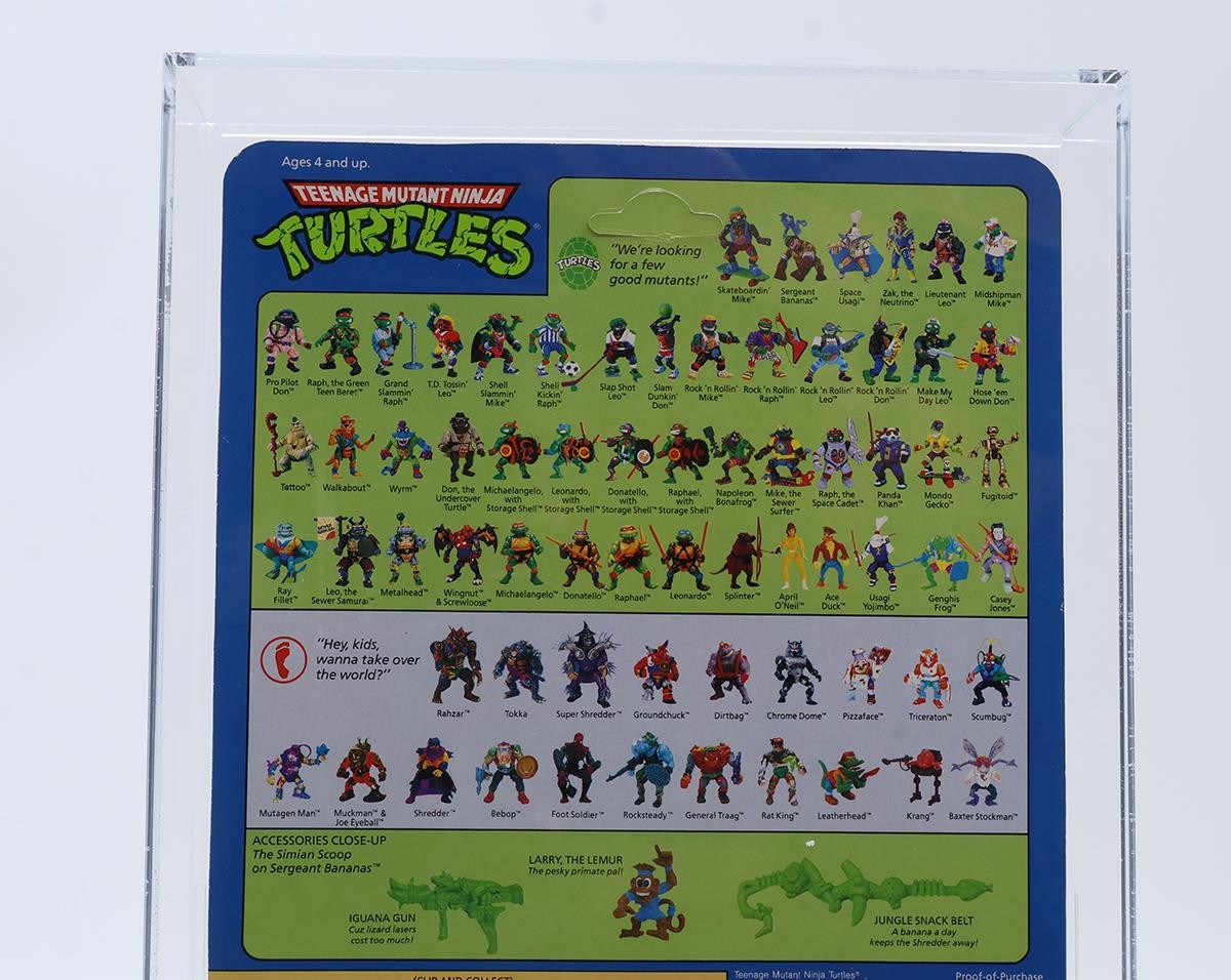 Sergeant Bananas AFA GRADED 75+ 75/85/85 TMNT 1992 Playmates NEW SEALED