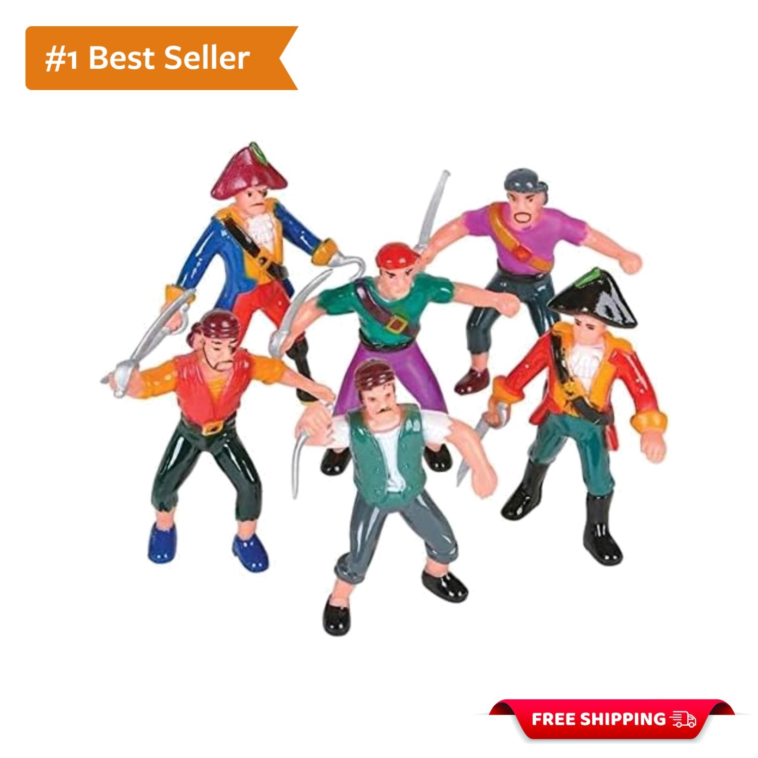 Imaginative 2.5-Inch Pirate Action Figures – 12 Piece Set for Ages 3+