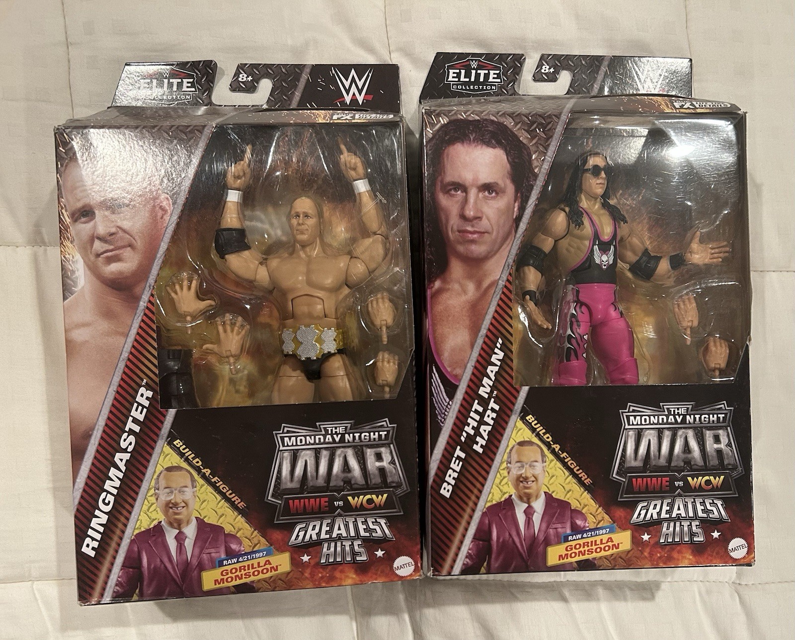 Mattel WWE Elite Monday Night War Ringmaster & Bret Hart Figure