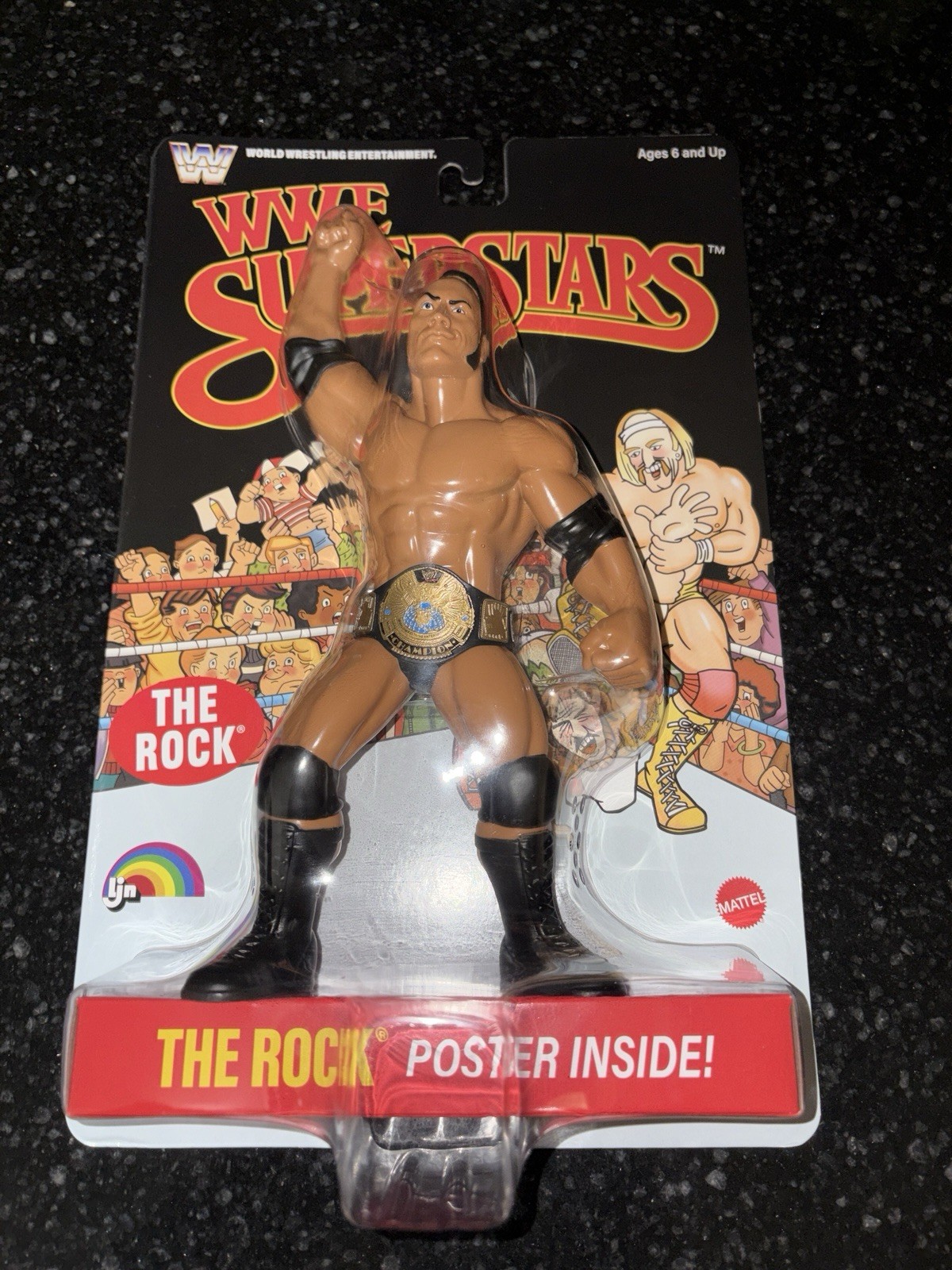 Mattel LJN WWE Superstars Series 3 THE ROCK Chase Black Card