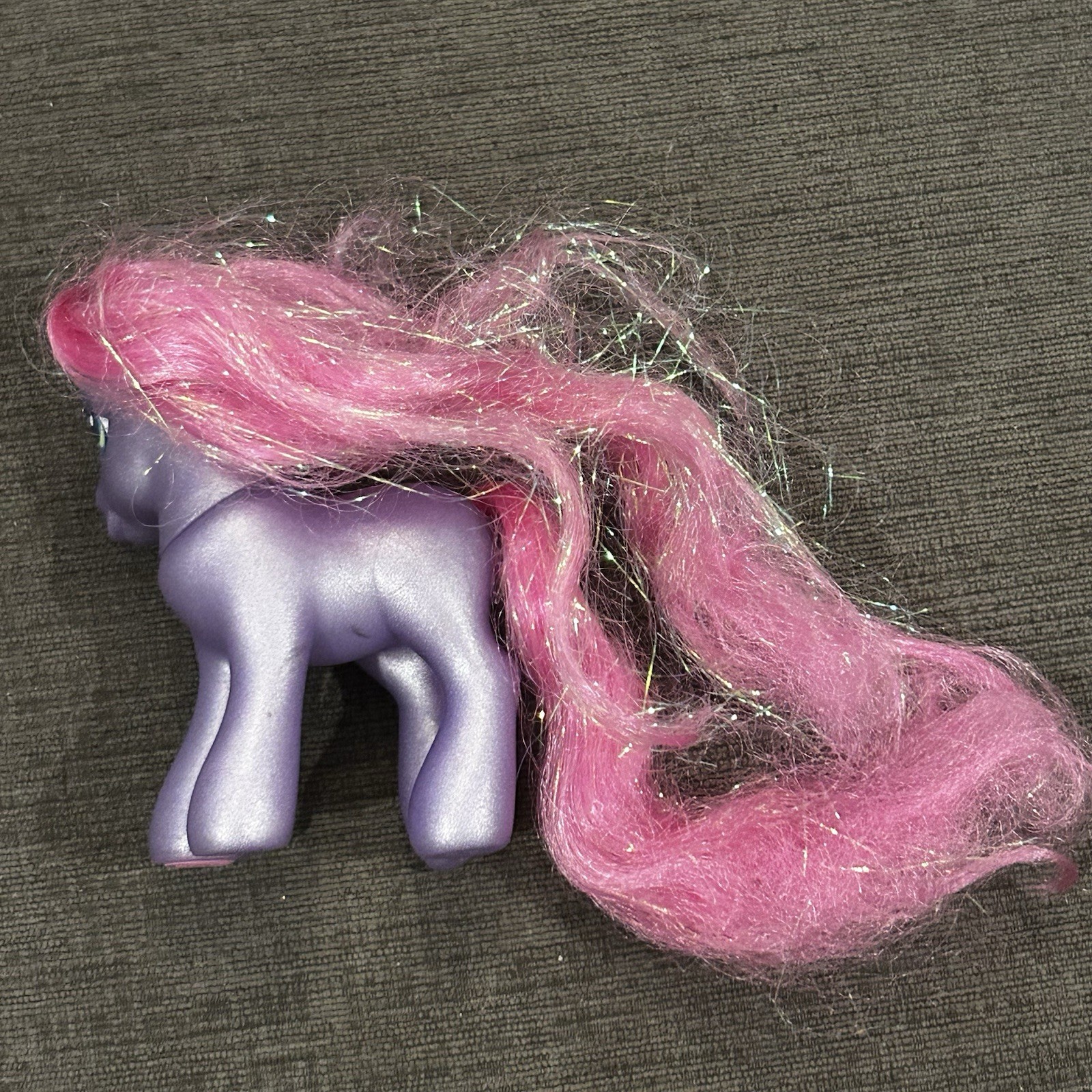 Vintage My Little Pony Petal Blossom Hasbro 2002 G3 Purple With Pink Hair MLP