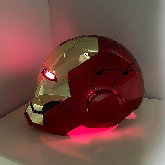 AUTOKING Iron Man MK5 Helmet 2.0 VER. 1:1 Wearable Voice ABS Gold Mask US Ship
