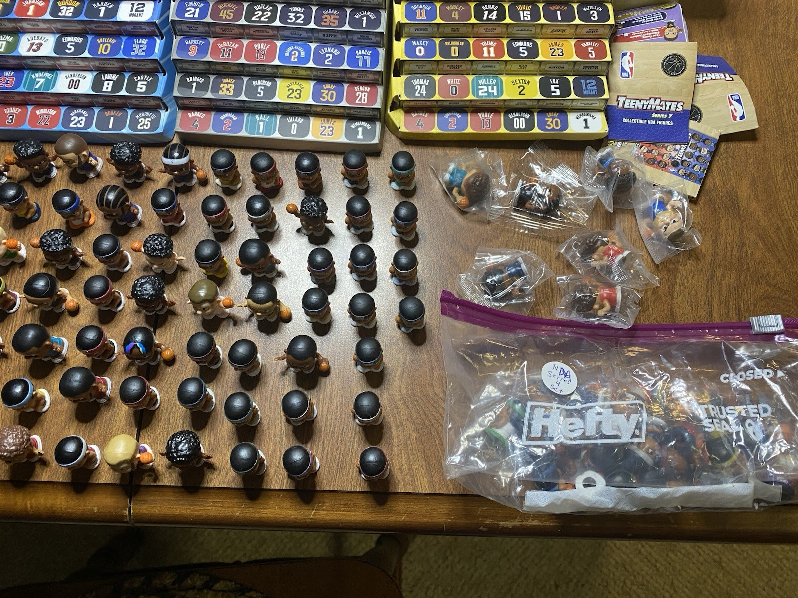 NBA Teenymates Lot Of 202 Figures,tins,puzzles,and Collectors Box. Series 4 Set