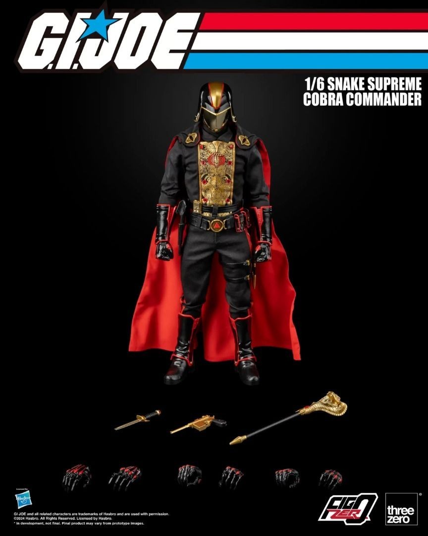 Threezero G.I. Joe FigZero 1/6 Snake Supreme Cobra Commander action figure