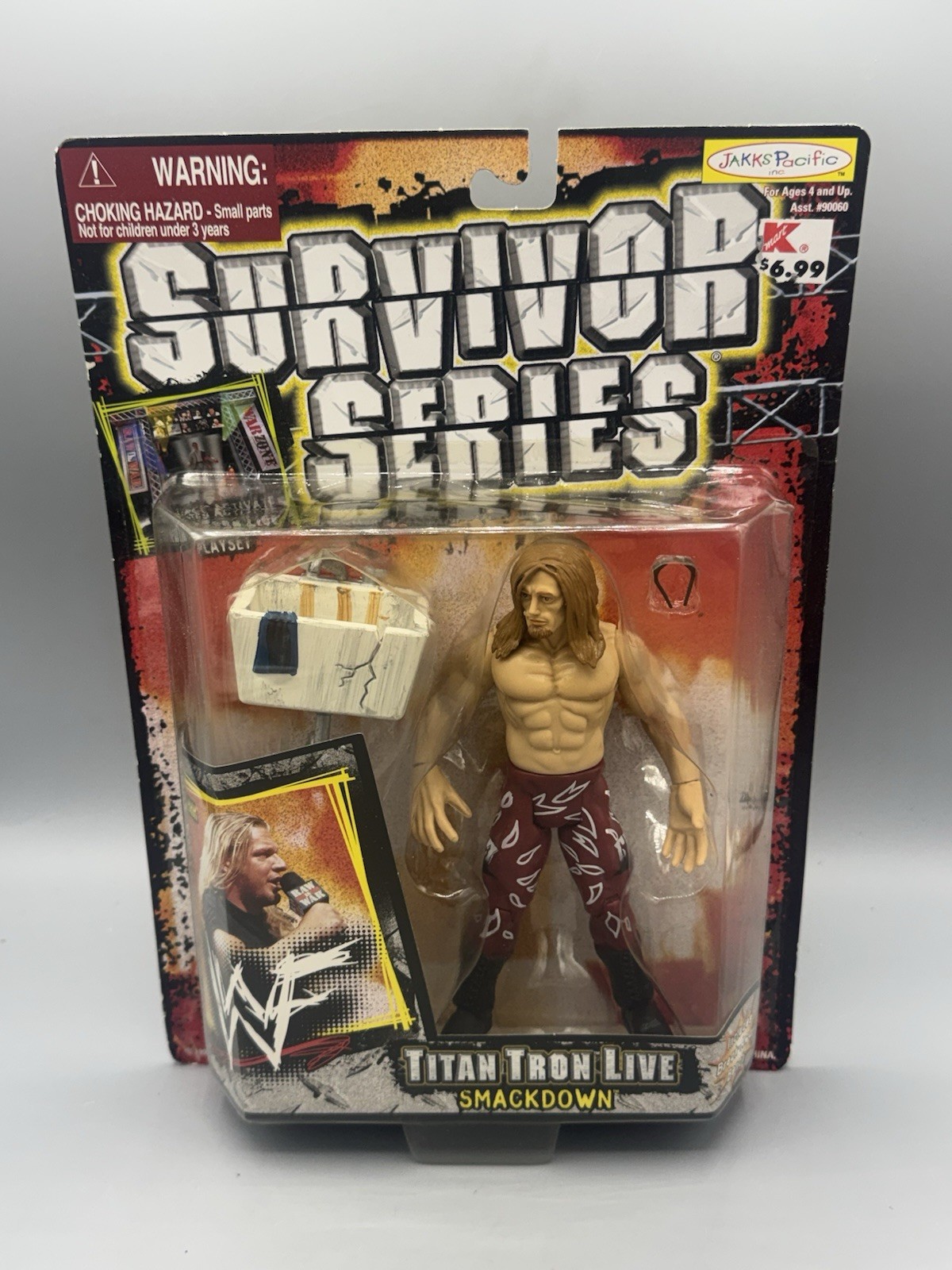 WWF WWE Jakks Edge Figure Smackdown Survivor Series Titan-Tron New on card