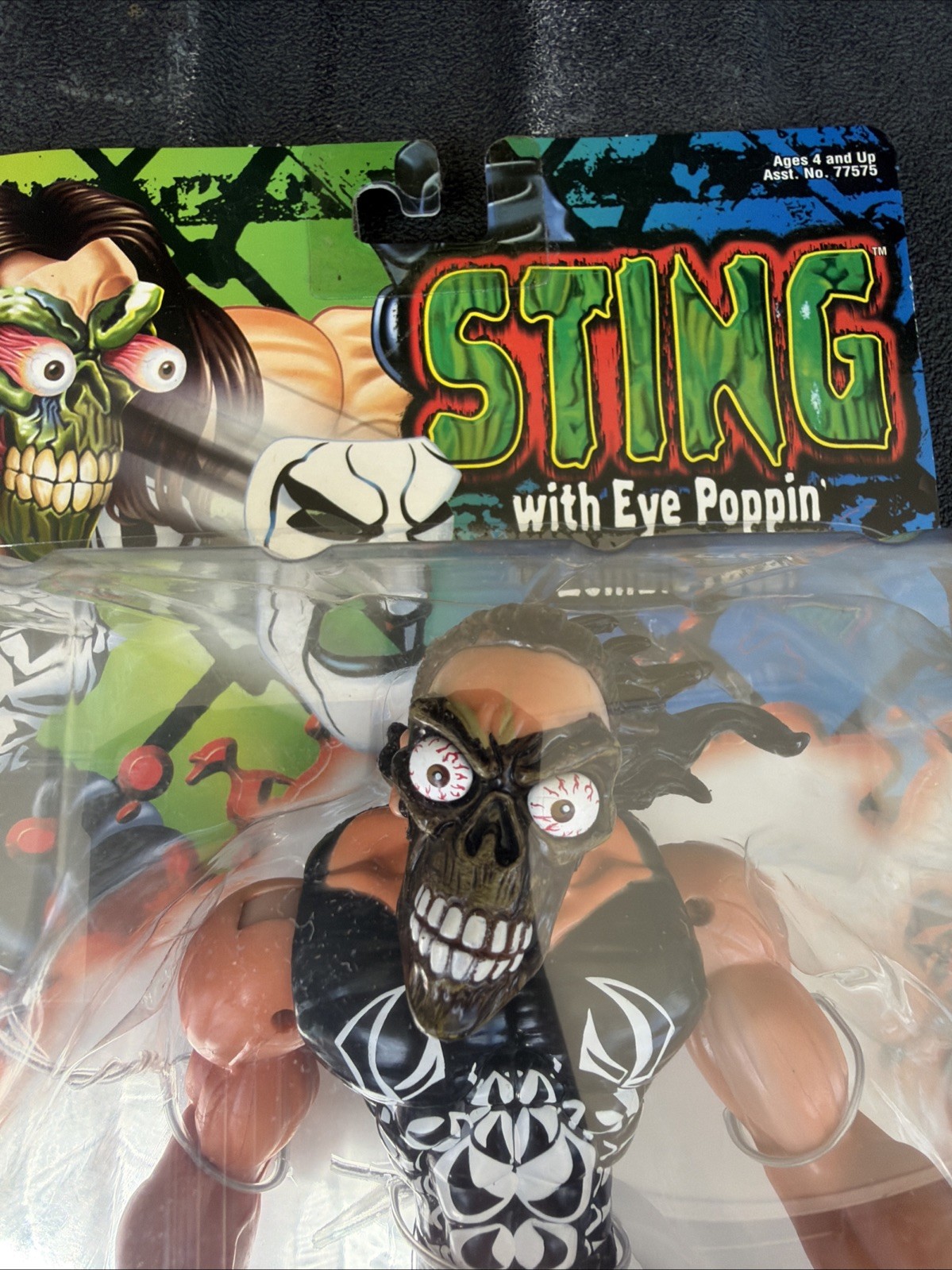 Wcw Toybiz Sting Gross Out Wrestlers MOC Very Rare Sealed 2000