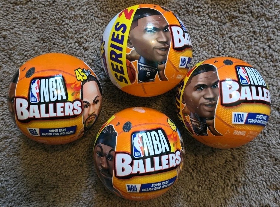 Lot Of 4 Zuru NBA Ballers 5 Surprise Series 2 Mystery Capsules UNOPENED