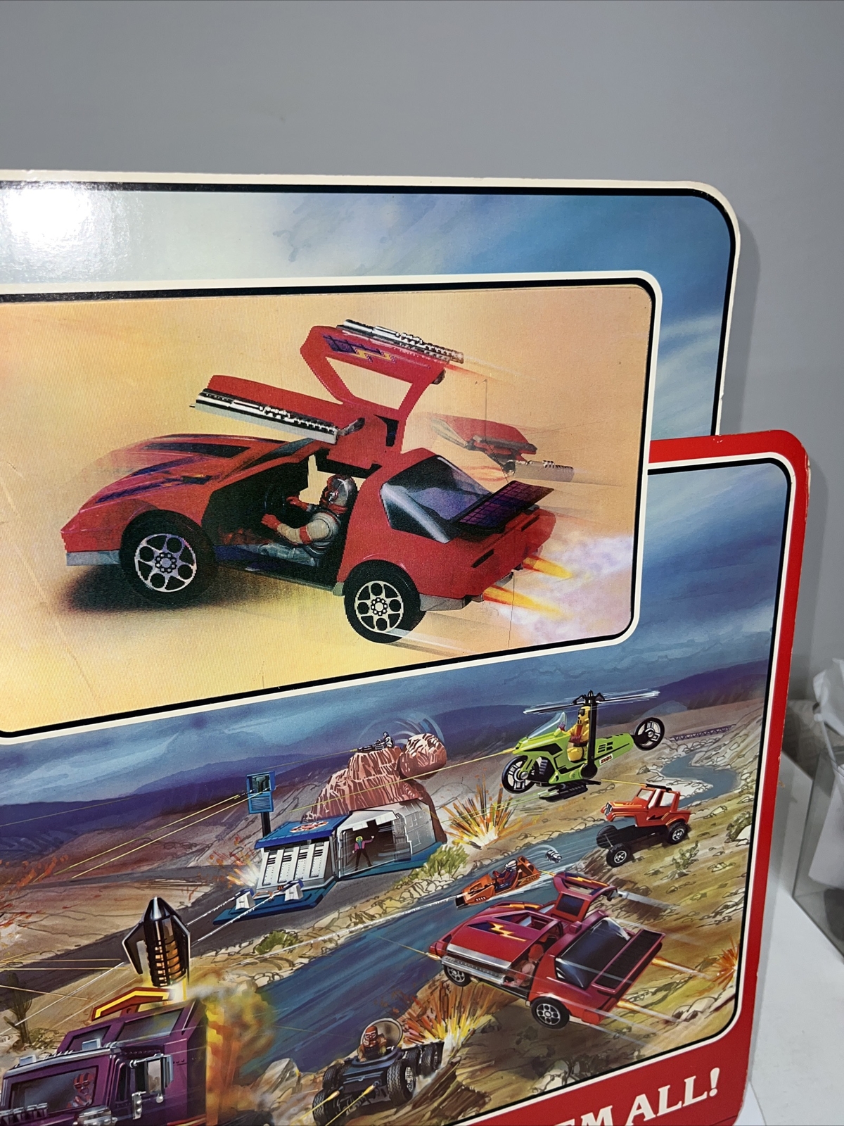 Vintage 1985 Kenner MASK RHINO Thunderhawk Switchblade Store Display Header 🔥
