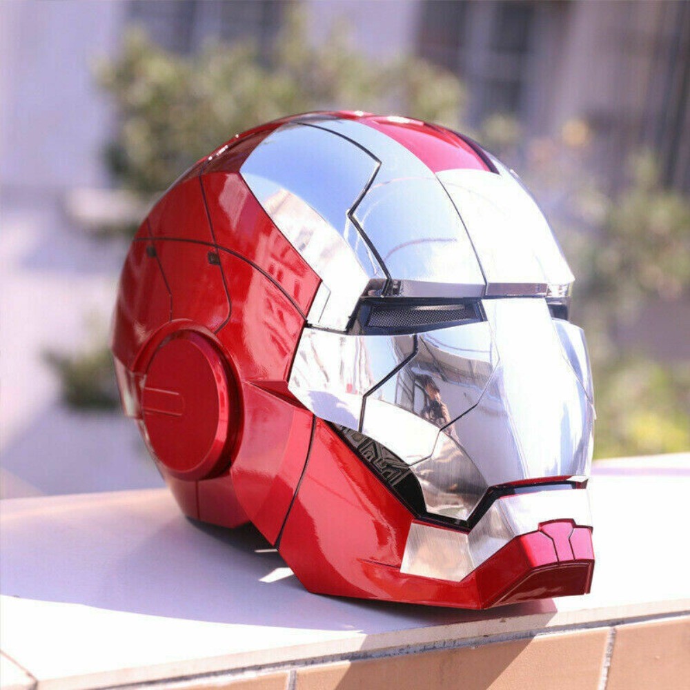 Iron man Mk5 1:1 Electric Helmet Jarvis Wearable Voice Control Halloween Cosplay
