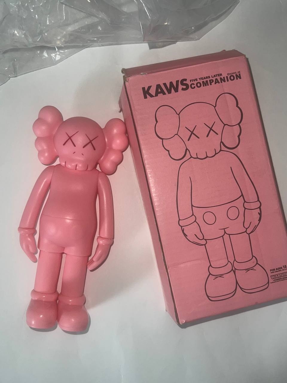 KAWS Doll 8 inch Five Years Later Companion Medicom Figure Pink NIB