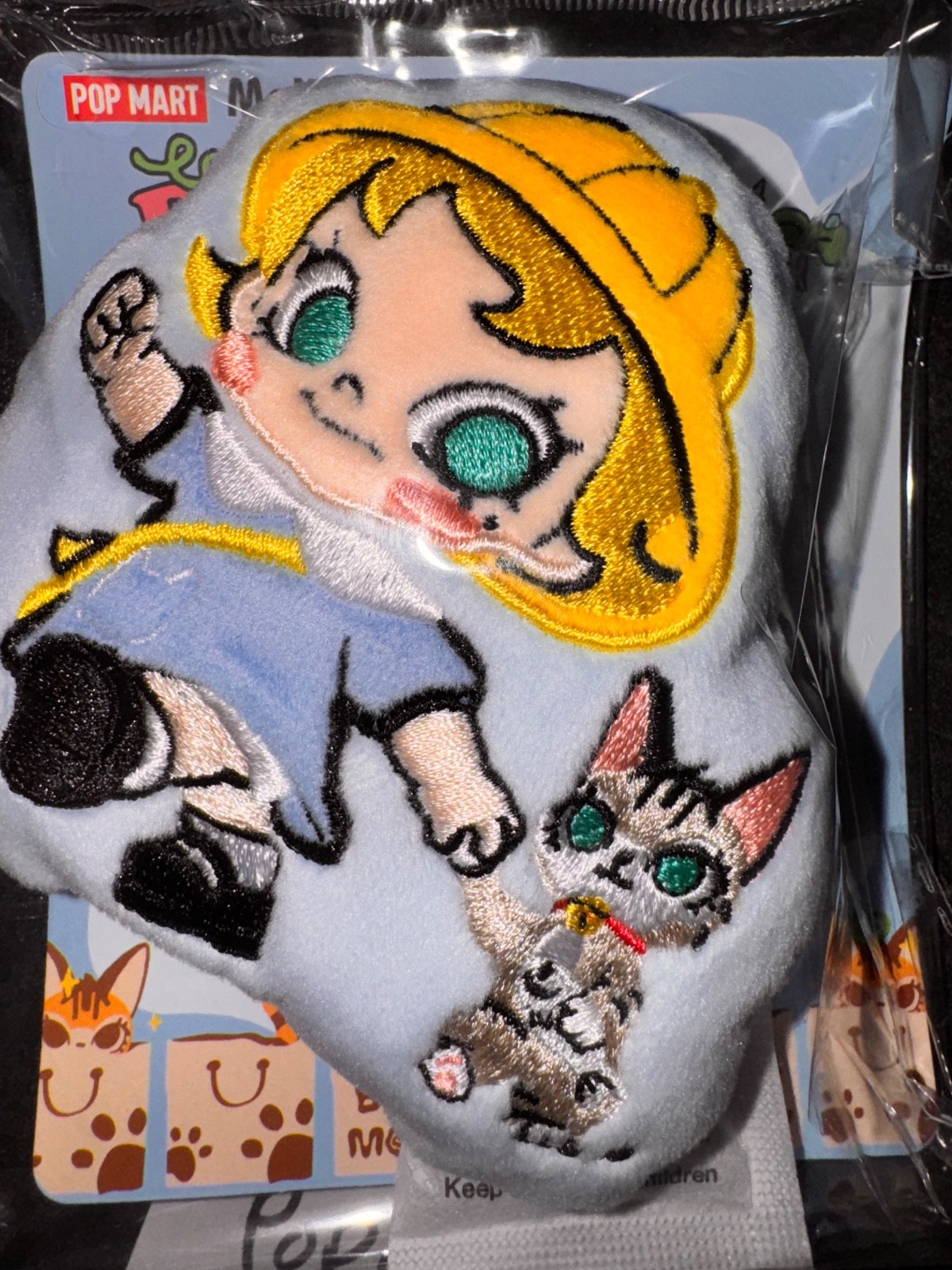 POP MART Molly Appliqué Fridge Magnet Plush Molly with Kitty New Sealed