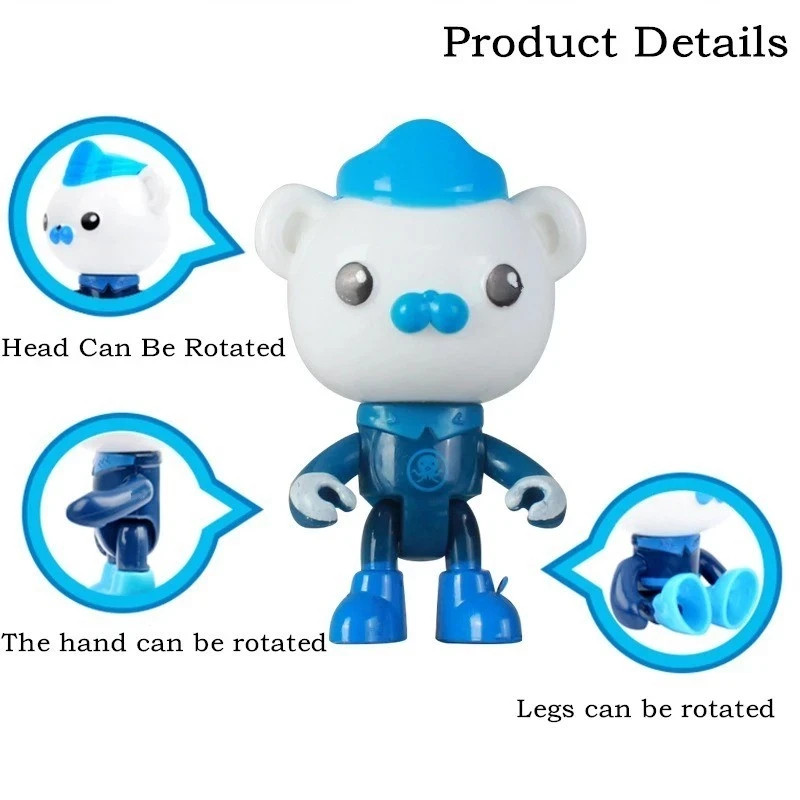 Octonauts Toy Set Barnacles Kwazii Peso Penguin Shellington Dashi Inkling