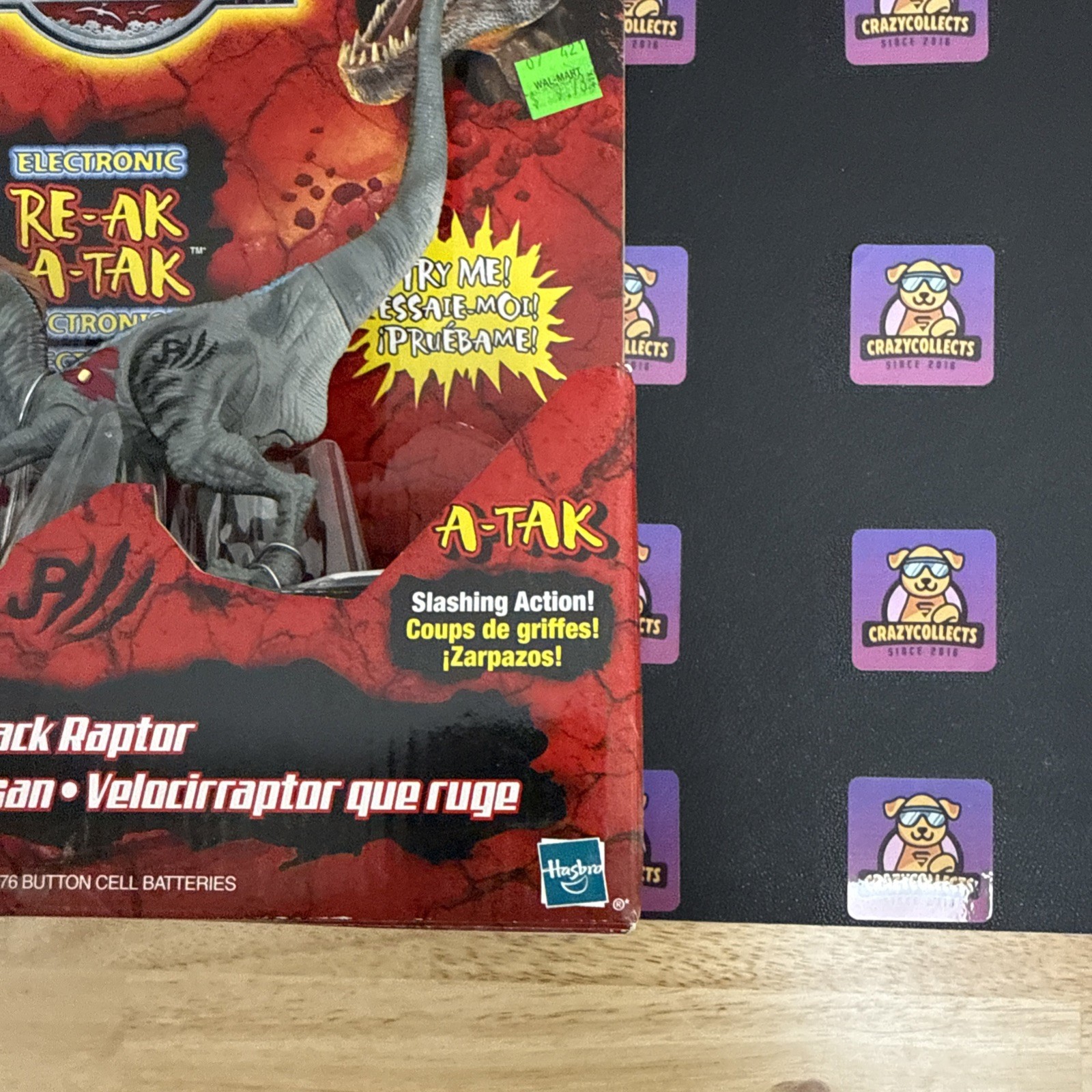 Jurassic Park III Electronic Re-Ak Attak Pack Raptor Vtg 2001 Action Figure NEW