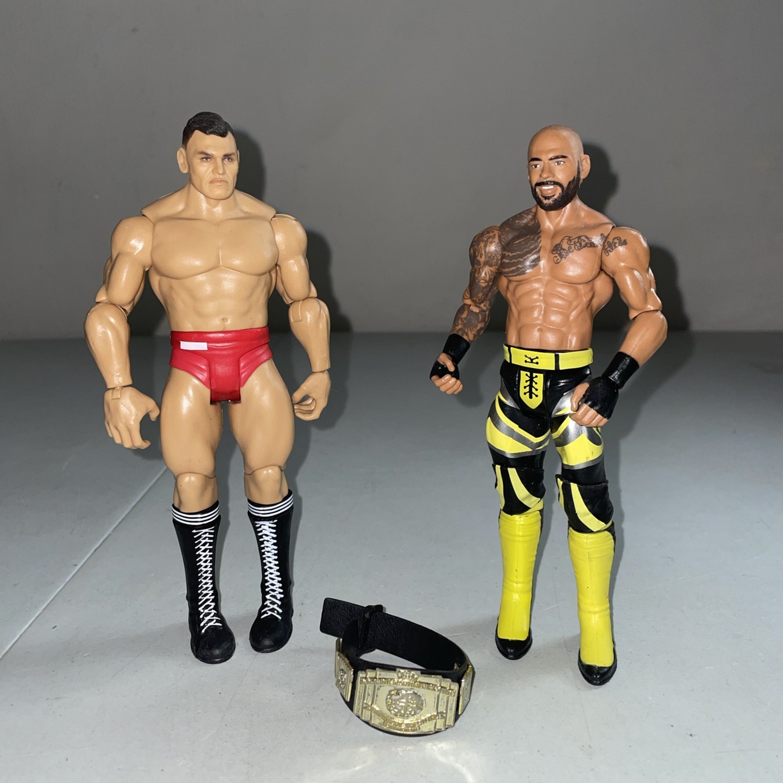 WWE WWF Wrestling Mattel Championship Showdown 13 Gunther vs. Ricochet w IC Belt