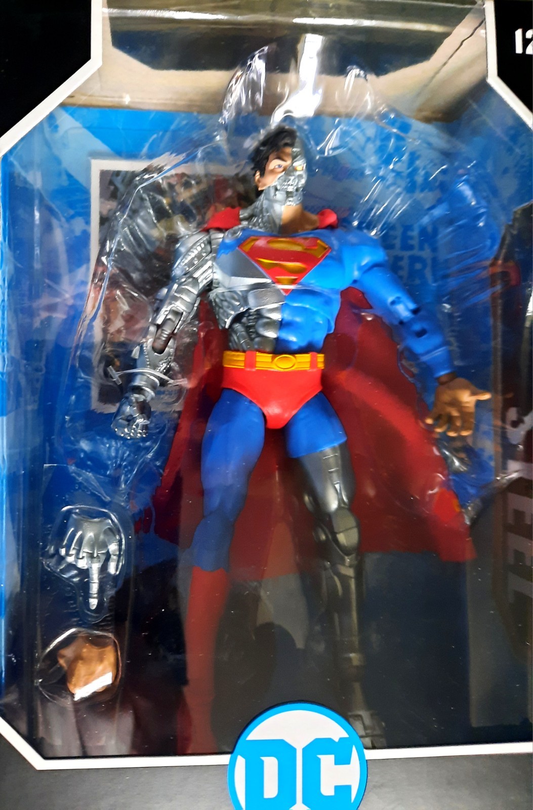 McFarlane DC Reign Supermen LOT 4 Figures NEW Steel Eradicator Superboy Cyborg