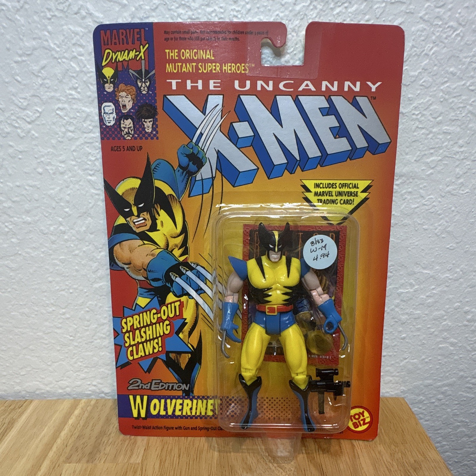 ToyBiz Uncanny X-Men Wolverine 2nd Edition Action Figure w/ Gun 1992