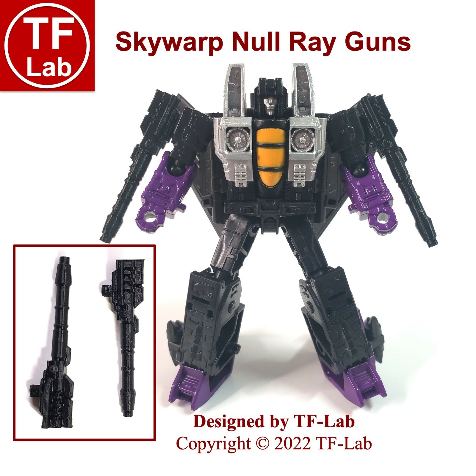 Null Ray Gun Weapon Purple Upgrade Kit for Legacy Core Class Skywarp Transformer