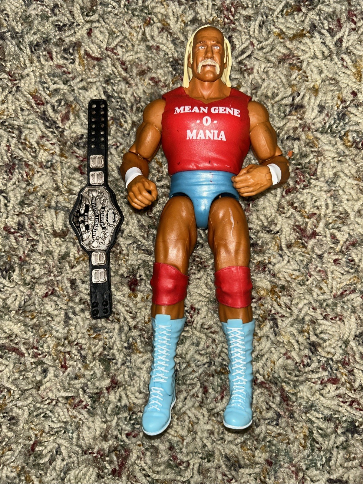 Hulk Hogan WWE Main event Showdown 19 Mattel Wrestling Figure mean gene O mania