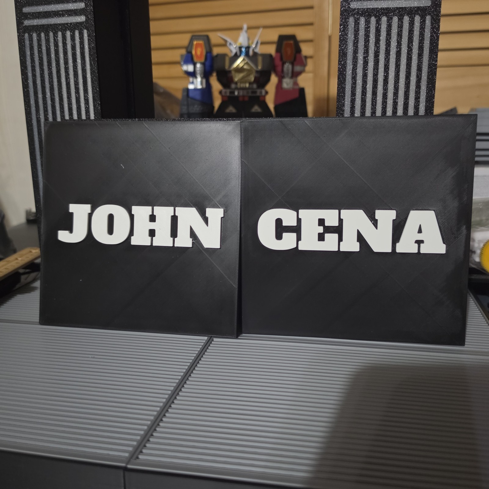 WWE Mattel John Cena Entrance Name Black White Letters Logo Accessory