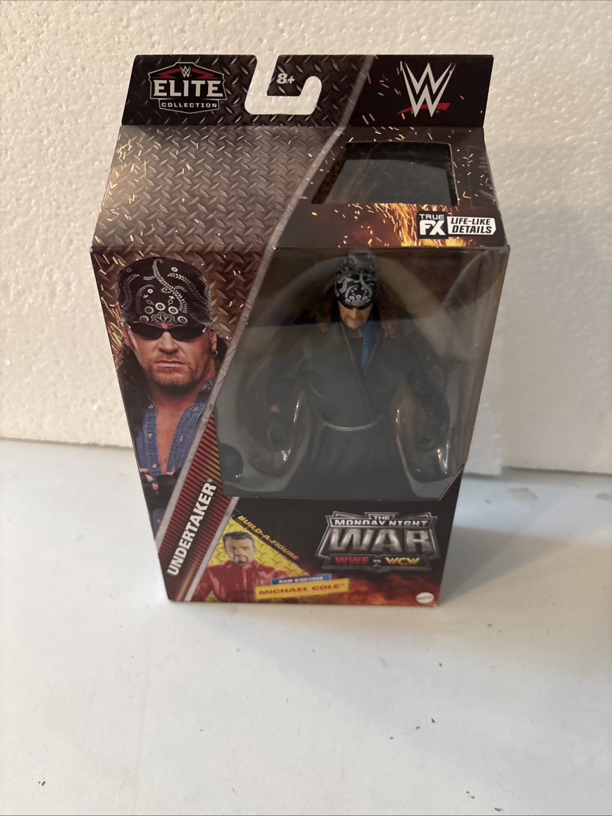 Mattel WWE vs WCW Elite Undertaker Monday Night War BAF Michael Cole Figure