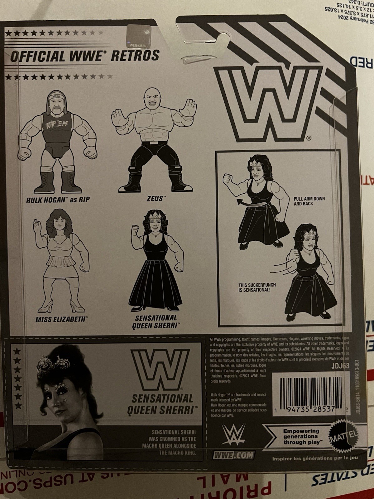 Mattel WWE Sensational Queen Sherri Official Retro Series Figure NIP