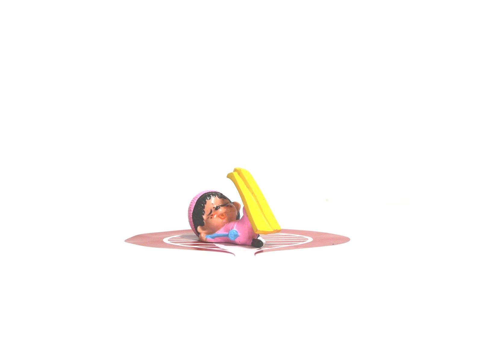 Monchichi Figure SKI Winter PINK Ski Suit Sleeping MINI PVC Sekiguchi 1979