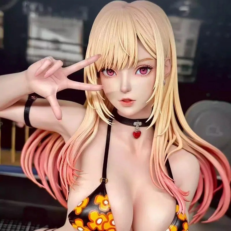 Anime Figure Inspired by Kitagawa Swimsuit 30cm PVC Model Doll Two Heads Display
