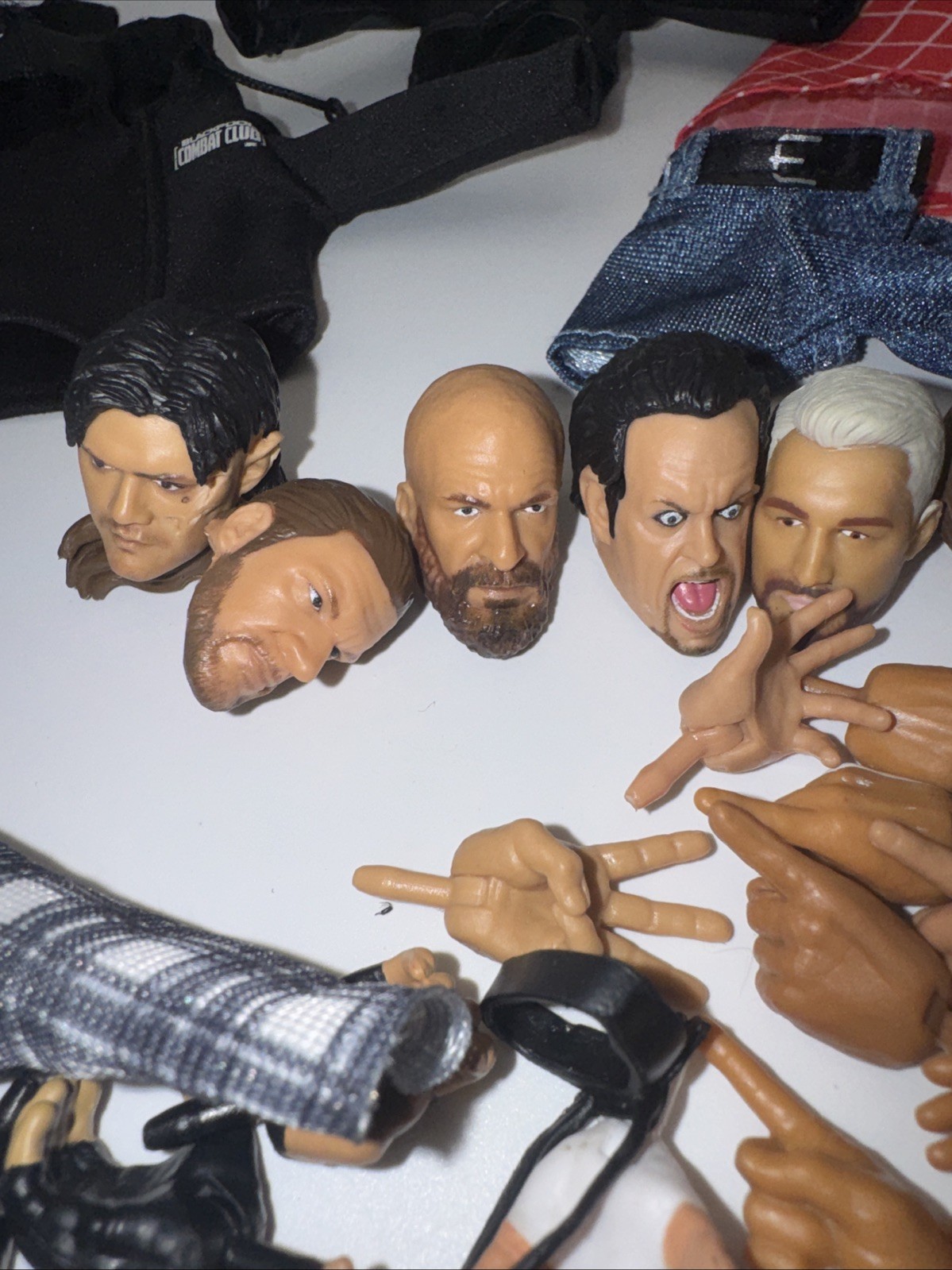 WWE AEW Wrestling Figure Parts And Accessories Fodder Lot For Customs
