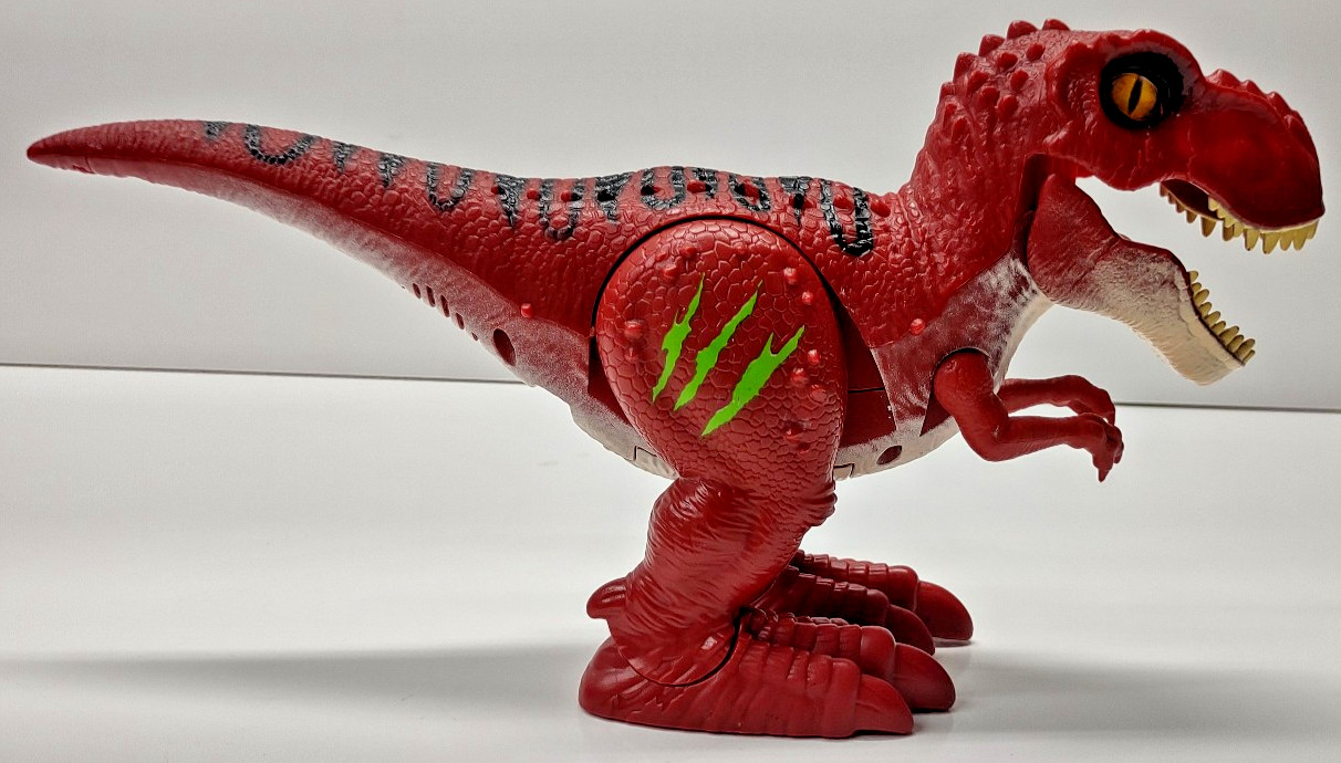 Zuru Robo Alive Dino War T-Rex Red Walks Roars Lights Up No Armor WORKS TESTED