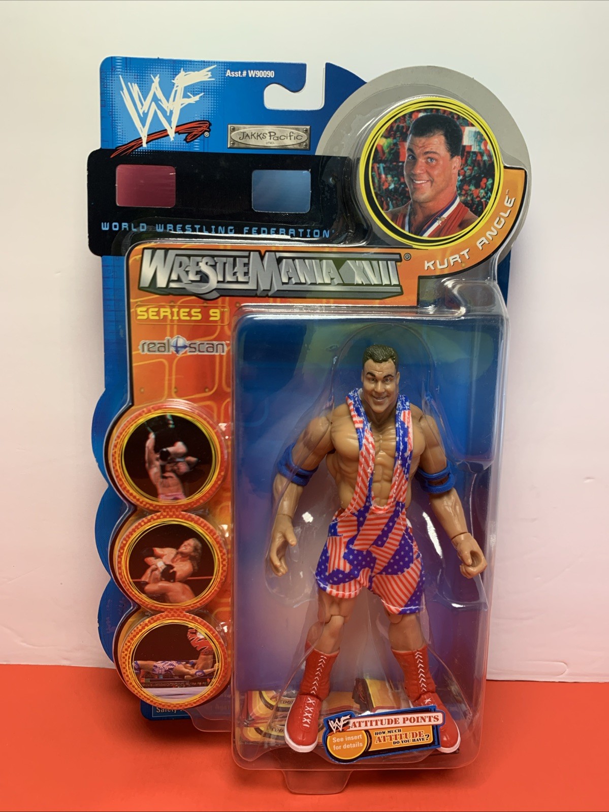 WWF Wrestlemania XVII Series 9 Kurt Angle Real Scan Collectible Figure